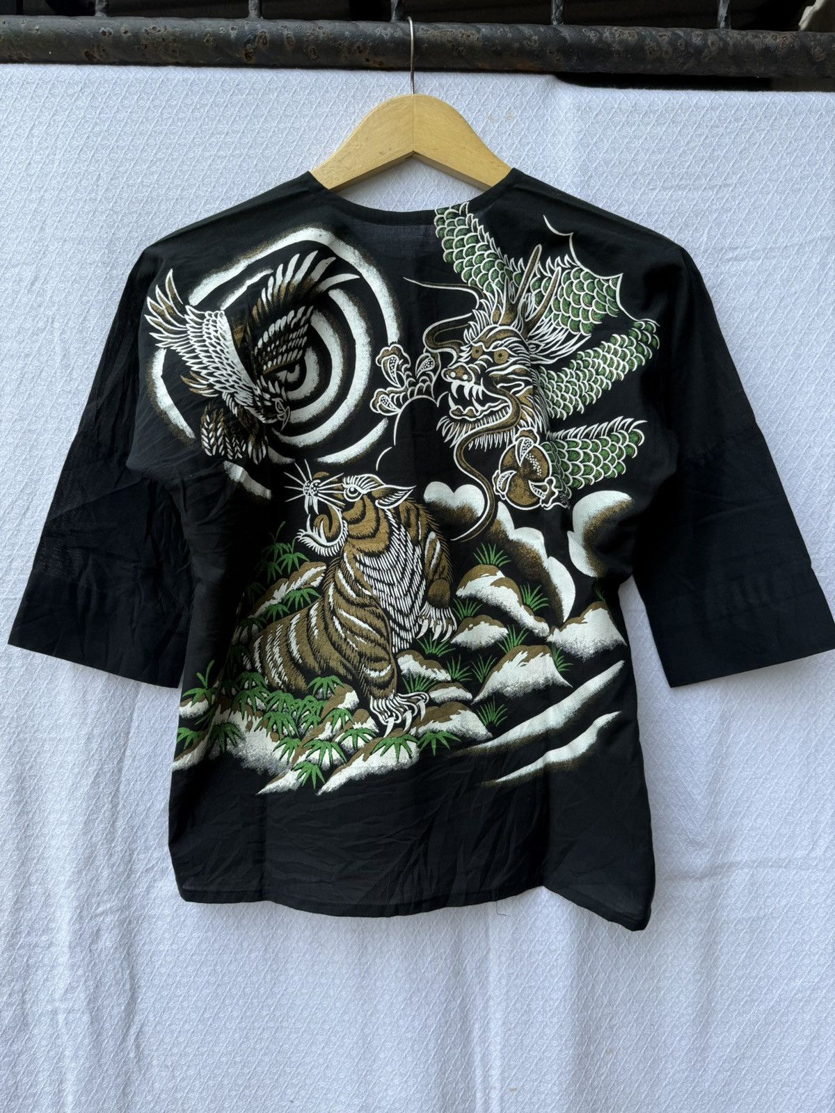 If Six Was Nine Sukajan Dragon & Tigers Traditional Button Shirt Size US M / EU 48-50 / 2 - 1 Thumbnail