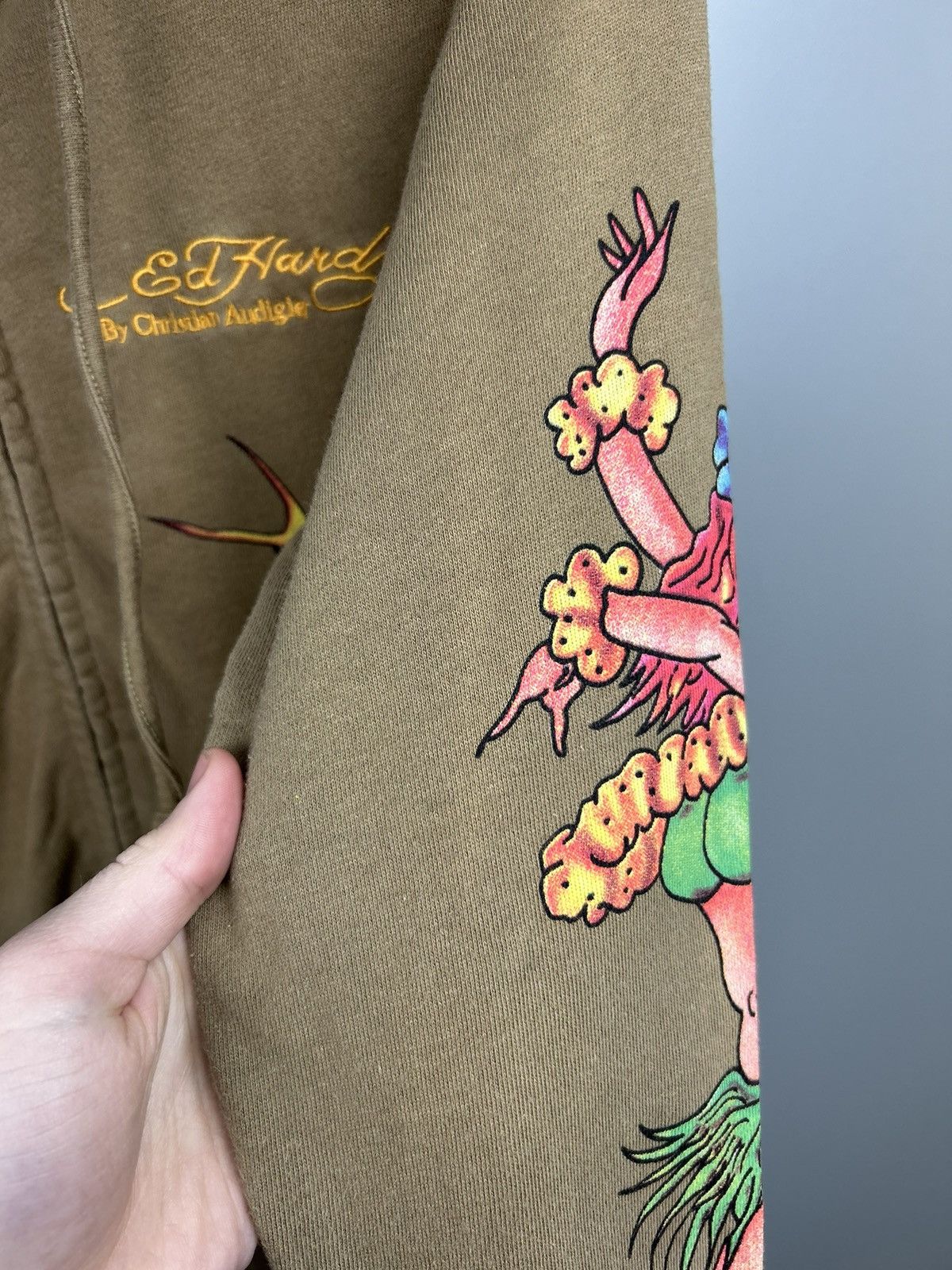 Ed Hardy Rare Vintage Ed Hardy Zip Up Hoodie Skull Logo Size US M / EU 48-50 / 2 - 18 Thumbnail