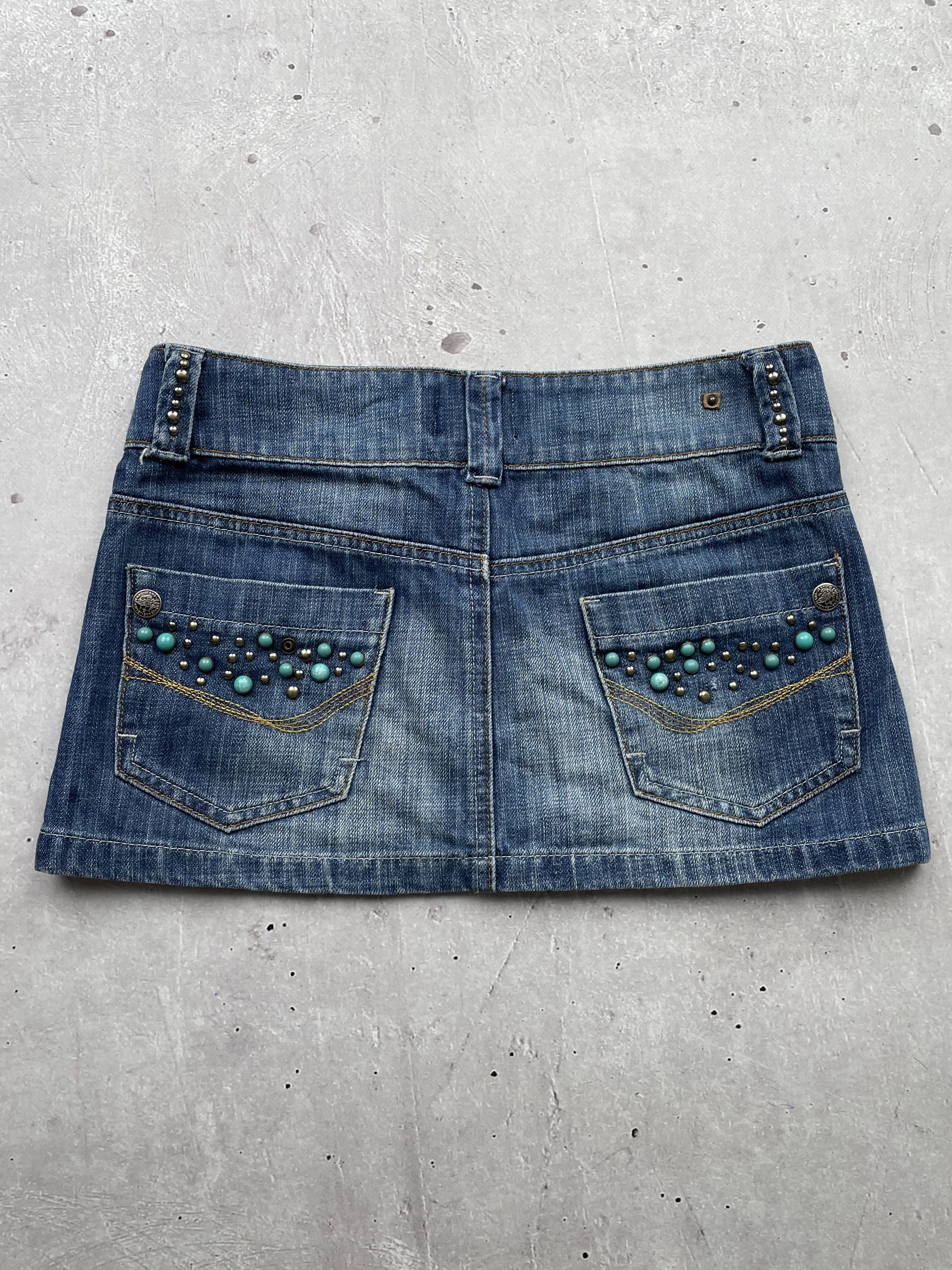 Japanese Brand × Vintage Vintage Zipped Jeans Mini Skirt Size 26" / US 2 / IT 38 - 5 Thumbnail