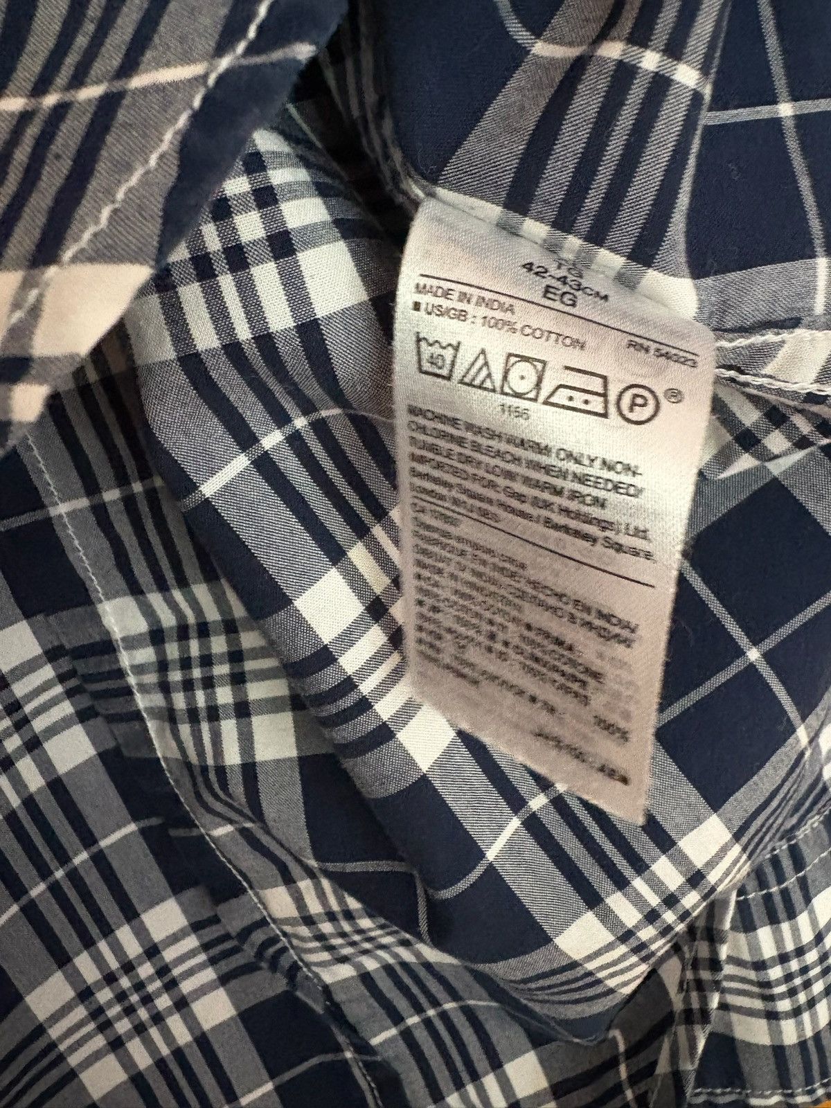 Banana Republic Banana Republic Grant Fit Blue & White Plaid Button-up – XL Size US XL / EU 56 / 4 - 8 Thumbnail