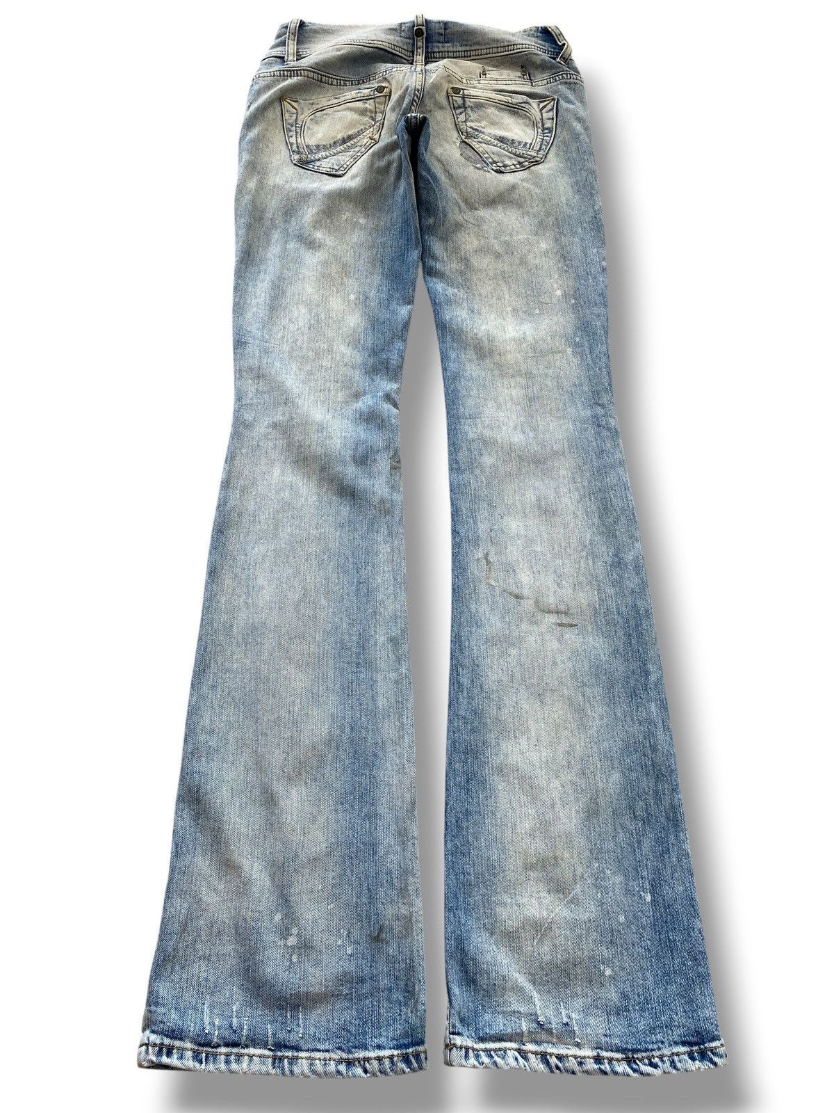 Japanese Brand Denim Rules Light Wash High Waist Boot Cut Style Jeans Size 28" / US 6 / IT 42 - 3 Thumbnail