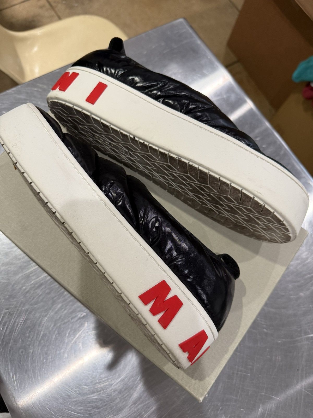 Marni Paw Quilted Nylon Slip-On Sneakers Size US 11 / EU 44 - 3 Thumbnail