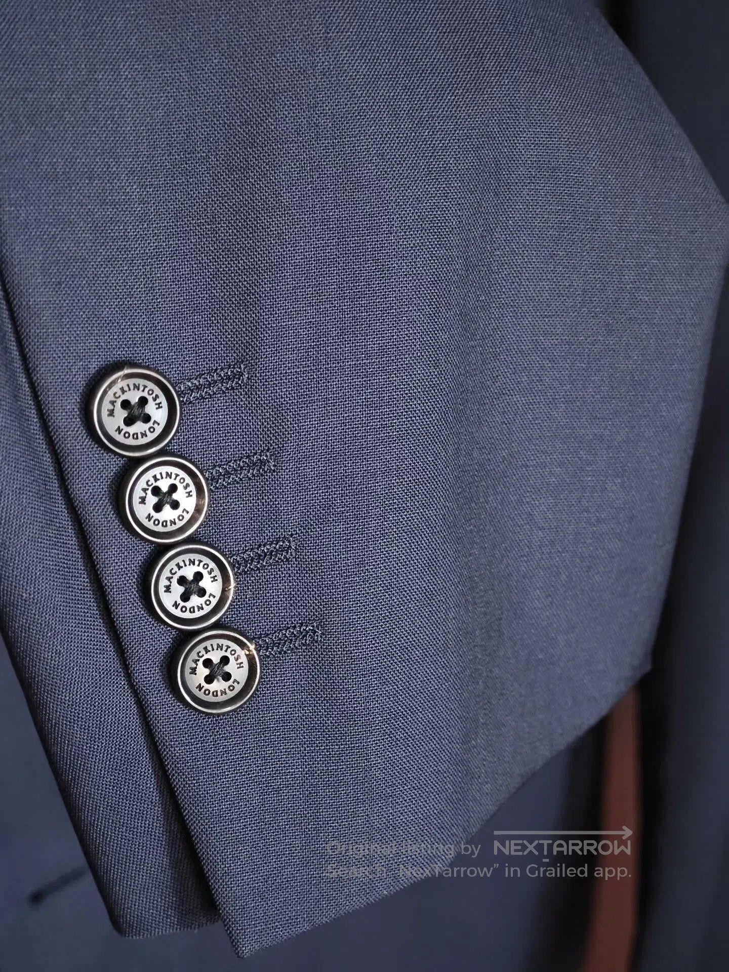 Mackintosh Mackintosh Blue Wool Suit Jacket. Size US M / EU 48-50 / 2 - 3 Thumbnail