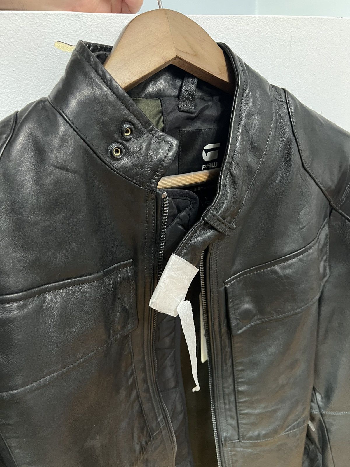 G-Star G-Star Pencilcase Leather Jacket Large BNWT Size US L / EU 52-54 / 3 - 3 Thumbnail