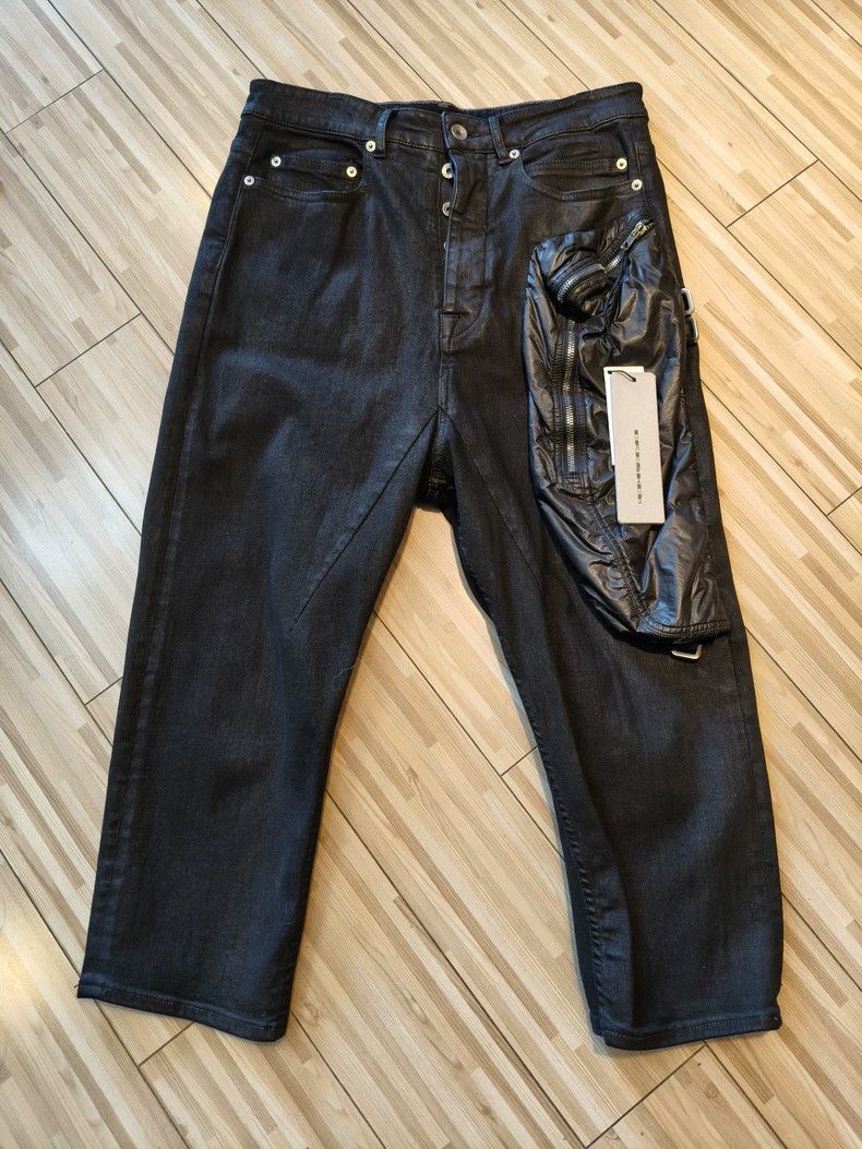 RickOwens 20SS Waxed Denim Cropped Pants - dmc