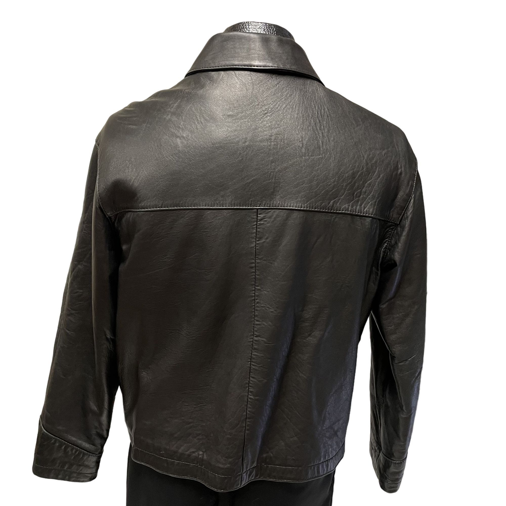 Express Vtg Express Black GLOVE Leather Btn Coat Thinsulate Jacket Size S / US 4 / IT 40 - 8 Thumbnail