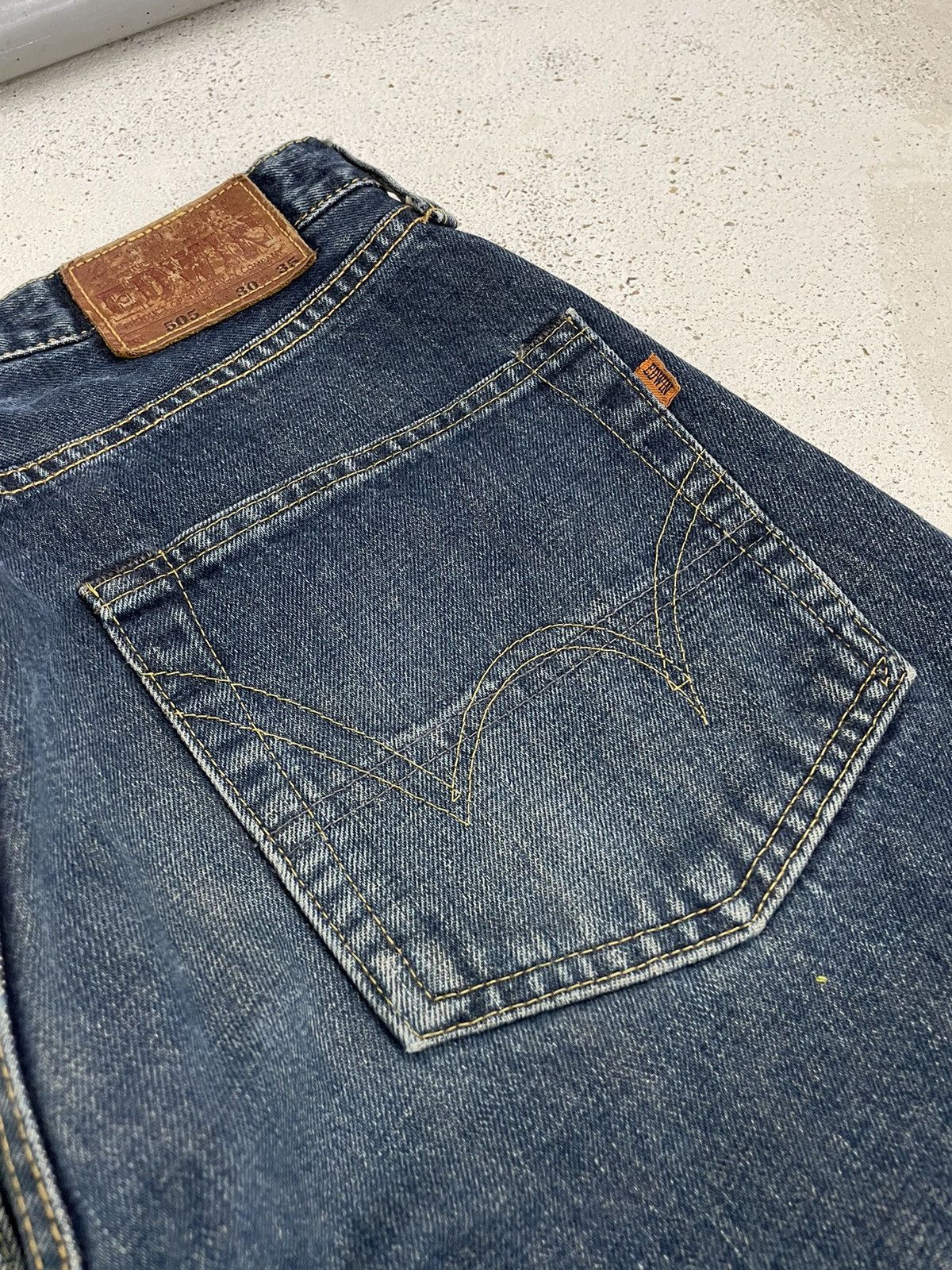 Edwin Edwin 505 Vintage Selvedge Indigo Loose Denim Pants Size US 30 / EU 46 - 16 Thumbnail