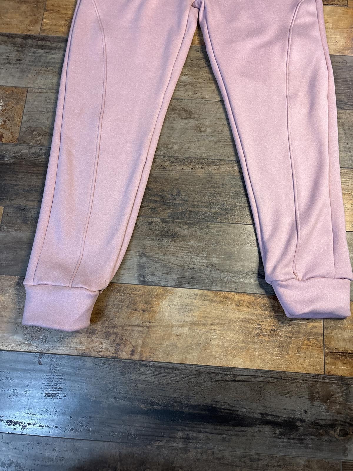 The Unbranded Brand Teen Light Pink Sweatpants with Elastic Waist & Cuffs L/XL Size 36" / US 14 / IT 50 - 2 Thumbnail
