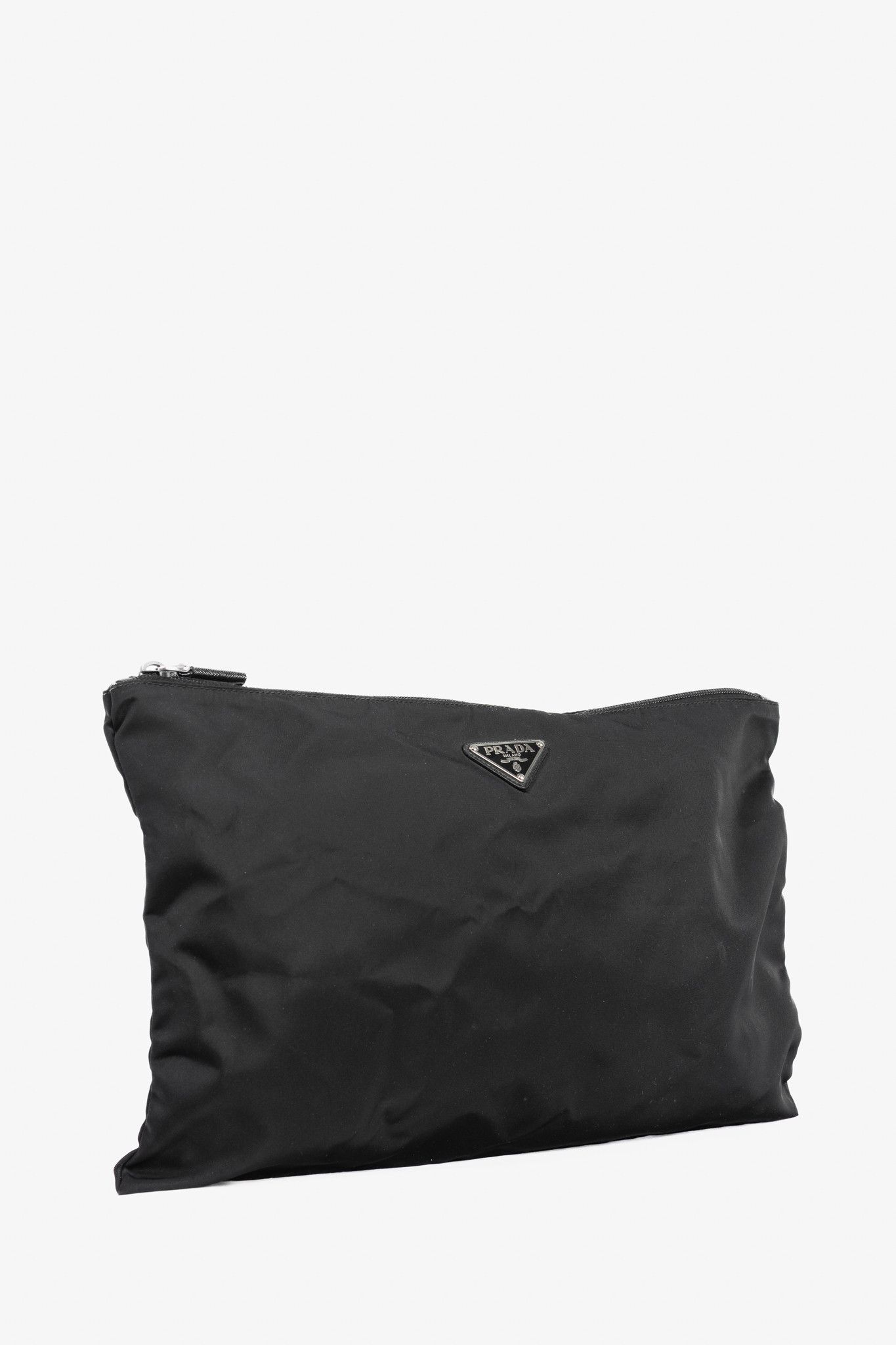 Prada Prada Nero Tessuto Nylon Logo Clutch Size ONE SIZE - 2 Thumbnail