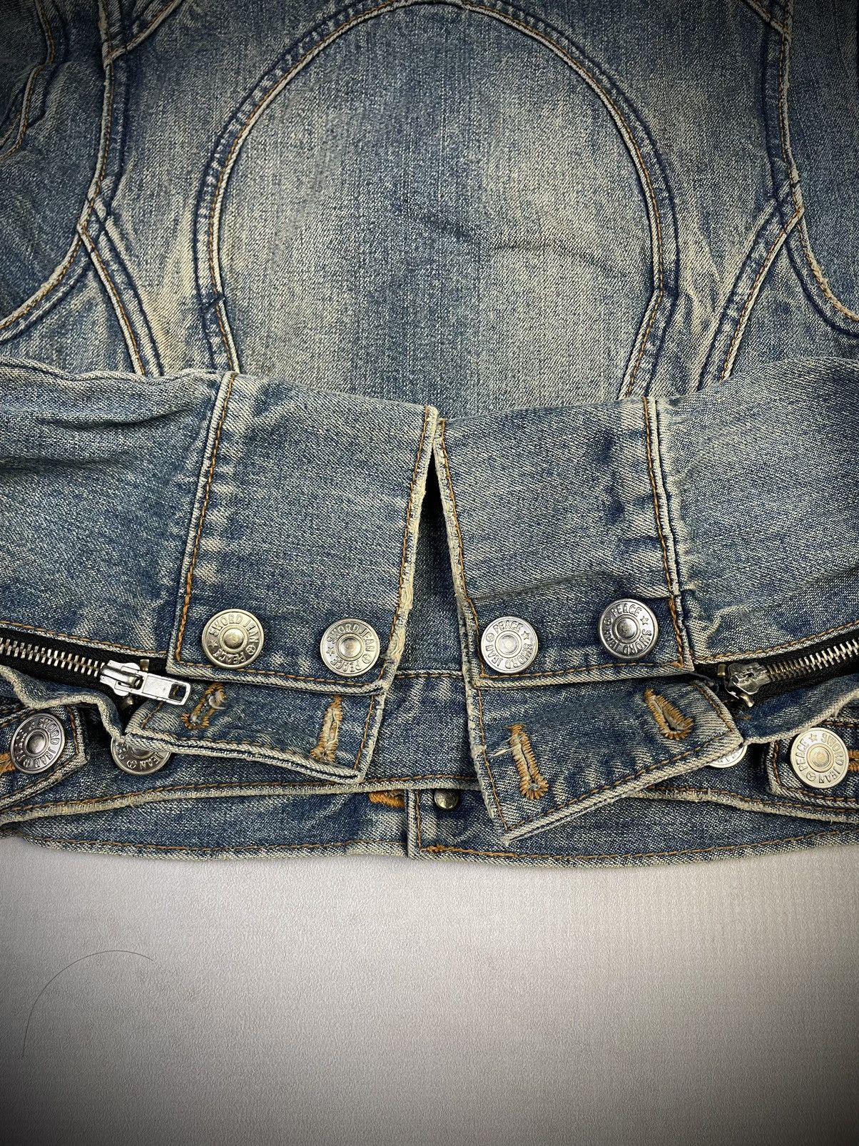 Hysteric Glamour Y2k Swordfish Modular Dystopian Denim Jacket Size XS / US 0-2 / IT 36-38 - 12 Thumbnail