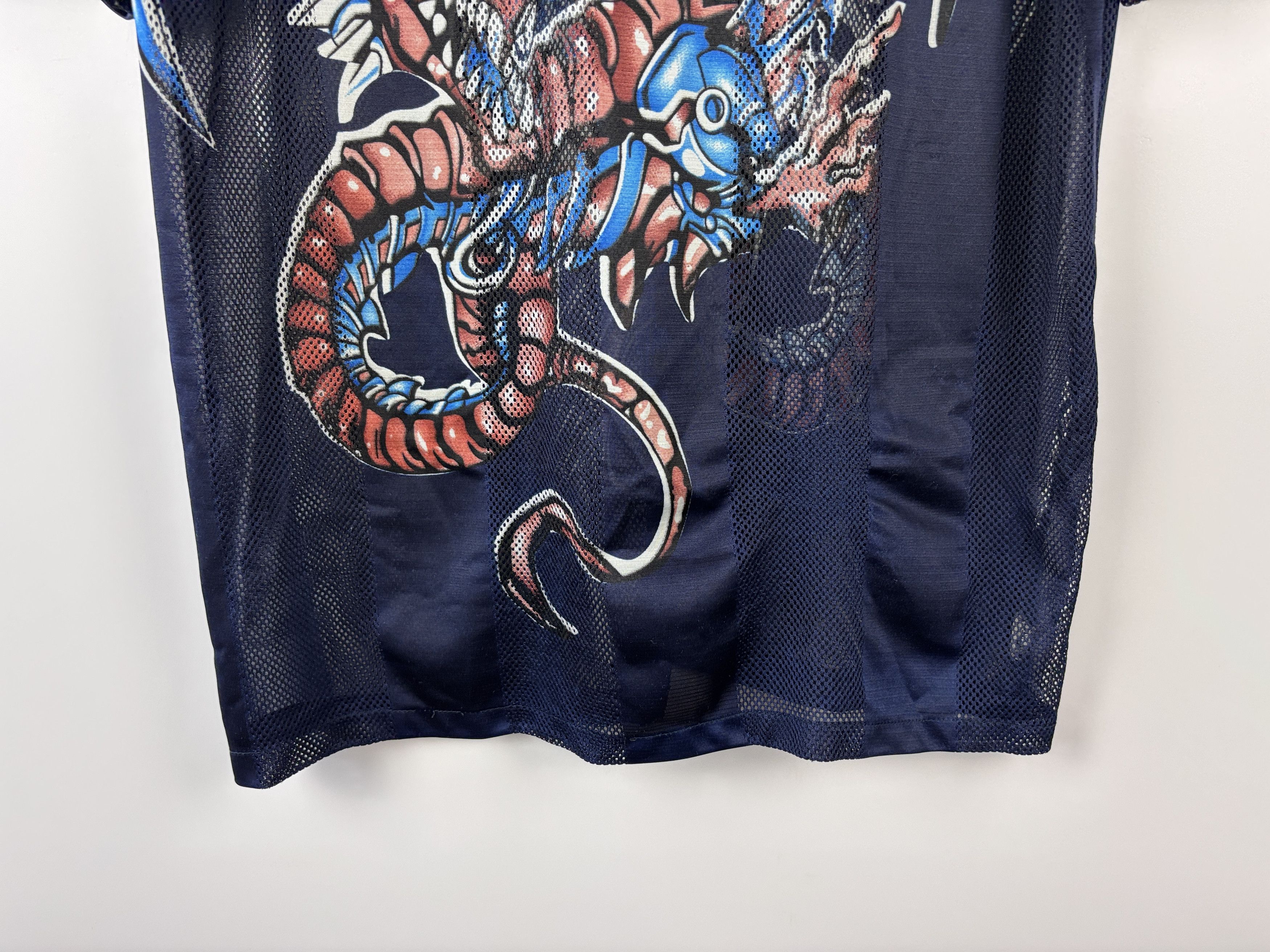 Japanese Brand × Vintage Vintage Y2K Dragon Button Up Shirt Blue Size M Size US M / EU 48-50 / 2 - 7 Thumbnail