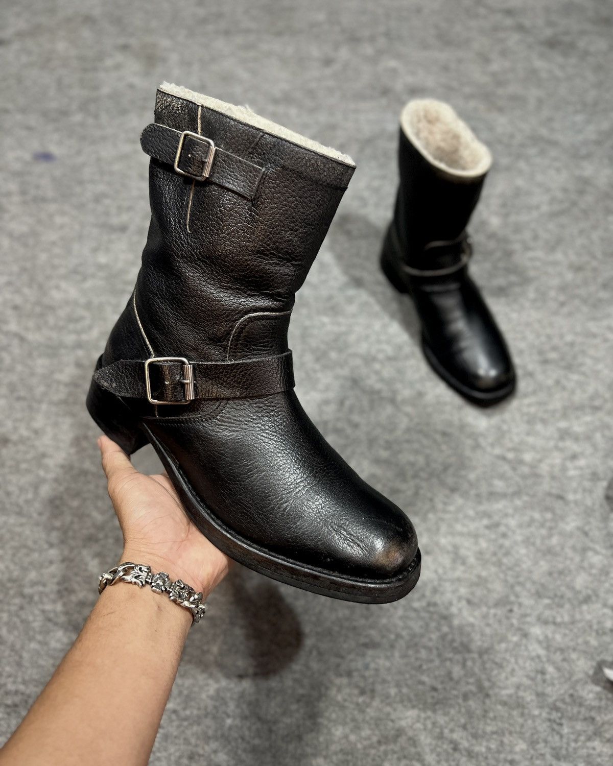 Maison Margiela Maison Margiela Shearing Lining Biker boot Size US 9.5 / EU 42-43 - 4 Thumbnail