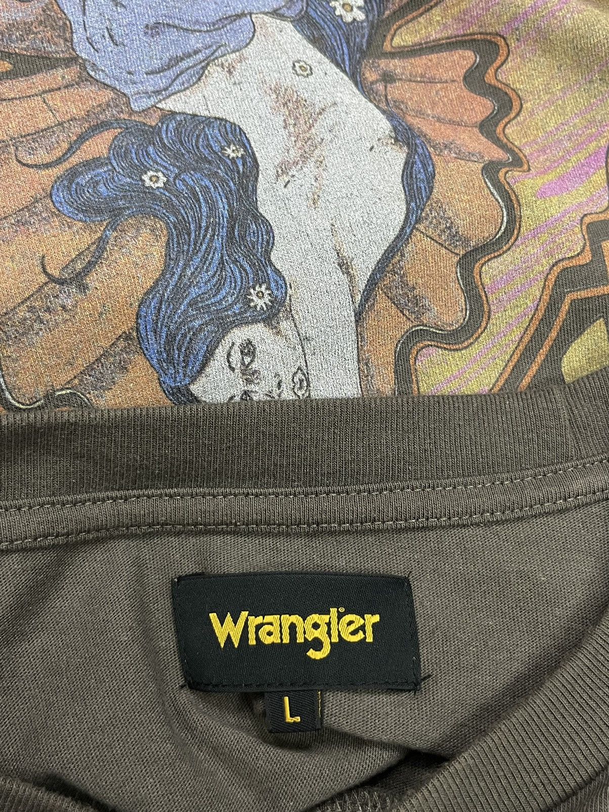 Wrangler 🔥DOPE! WRANGLER Vintage y2k Single Stitch Big Print T-Shirt Size US L / EU 52-54 / 3 - 8 Thumbnail
