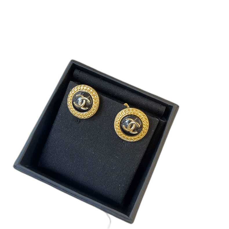 Chanel Vintage Button Ear Studs