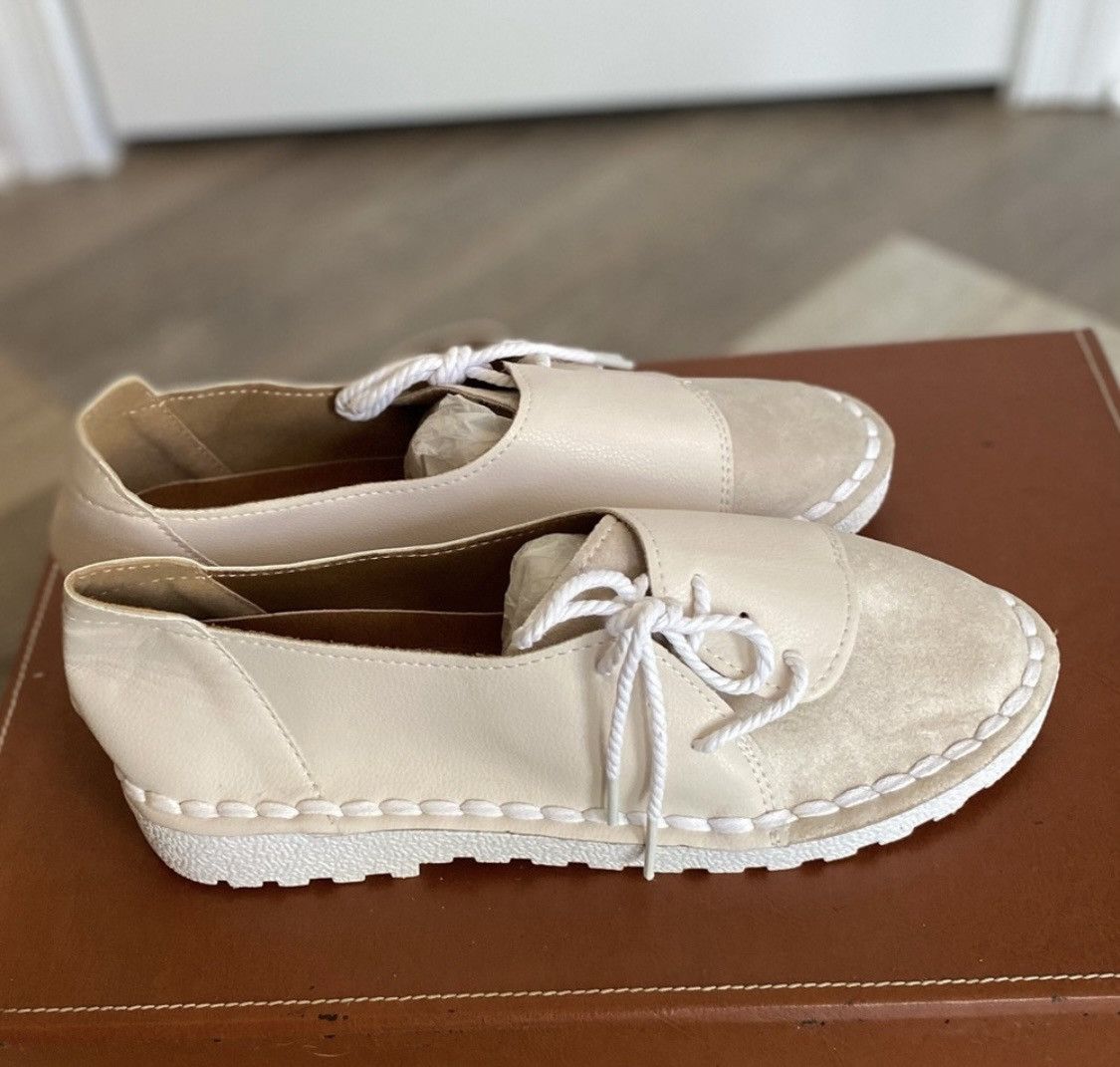 Other WOMANS CANVAS SUEDE TIP LEATHER FLATS LACEUP SLIPON LOAFERS Size US 11 / IT 41 - 6 Thumbnail