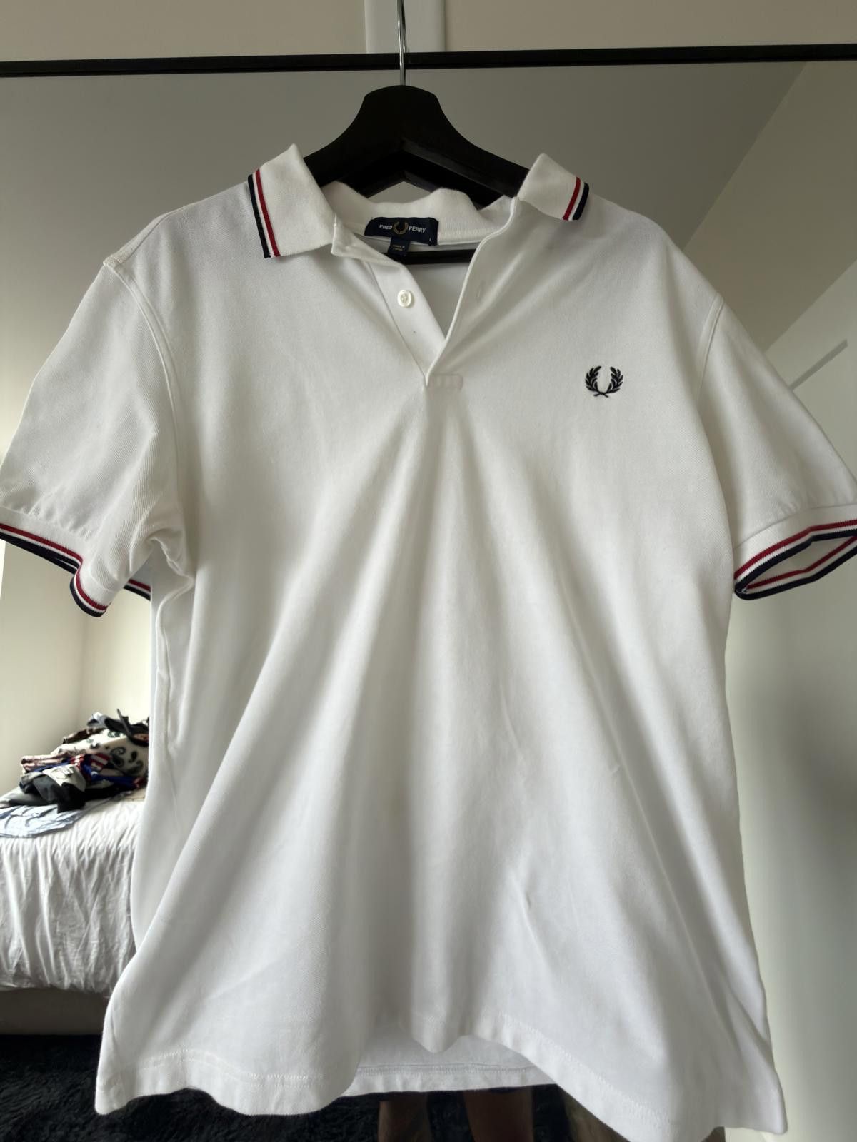 Fred Perry Fred Perry Twin Tipped Polo White Size US L / EU 52-54 / 3 - 1 Thumbnail