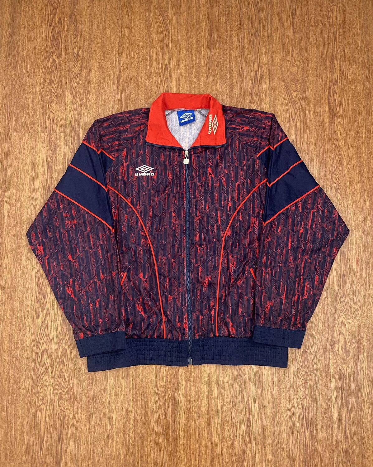 image of Gear For Sports x Umbro Vintage Umbro Jacket in Navy/Red, Men's (Size XL)