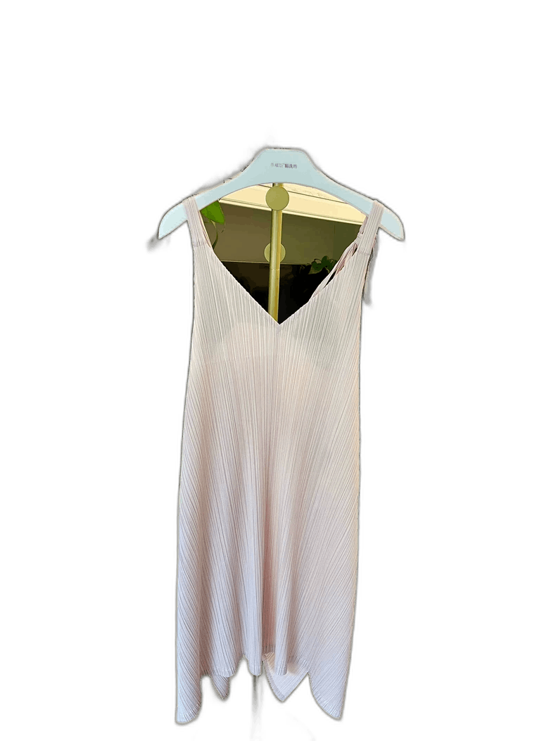 Issey Miyake Pink Pleated Strap Dress Size One-yf Size 32" / US 10 / IT 46 - 1 Thumbnail