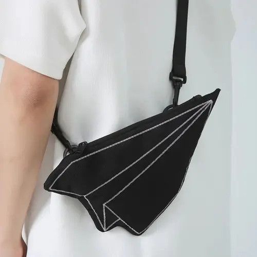 Japanese Brand Fashion y2k contrast thread fanny pack grunge shoulder bag Size ONE SIZE - 3 Thumbnail
