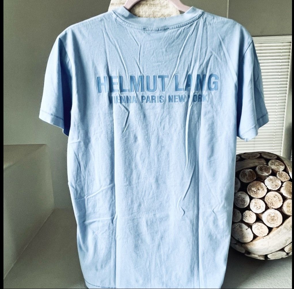Helmut Lang NEW! HELMUND LANG STANDARD MONOGRAM TEE Sz S in PALE blue Size US S / EU 44-46 / 1 - 3 Thumbnail
