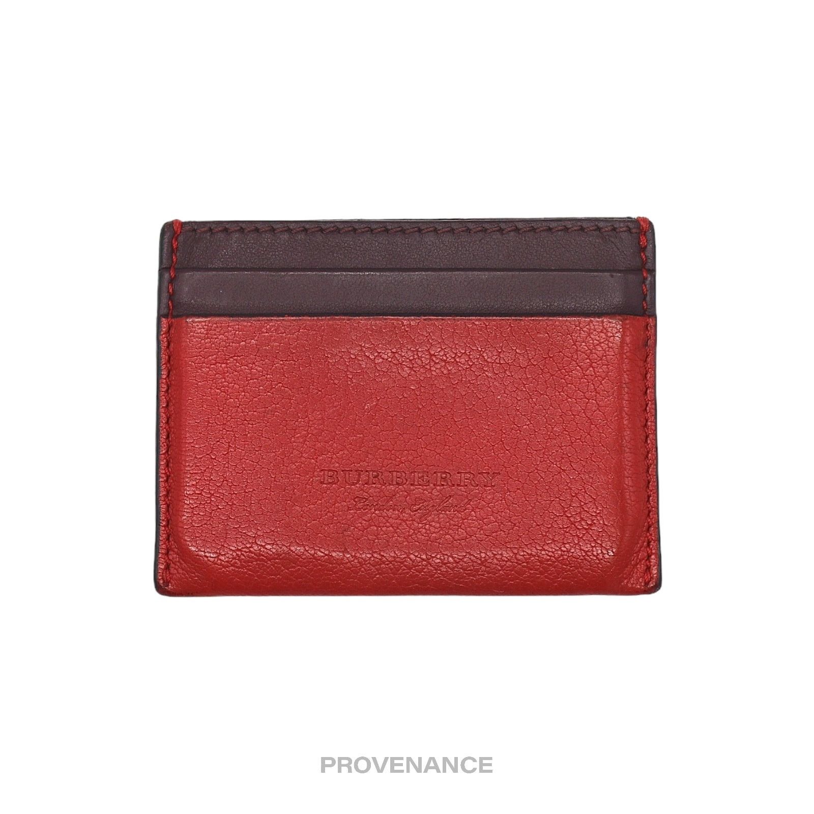 Burberry 🔴 Burberry Card Holder Wallet - Red Patchwork Leather Size ONE SIZE - 1 Thumbnail