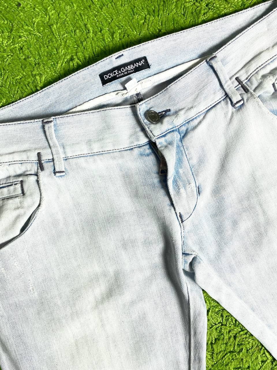 Dolce & Gabbana Dolce & Gabbana Logo Washed Distressed Bleached Jeans Denim Size US 34 / EU 50 - 6 Thumbnail