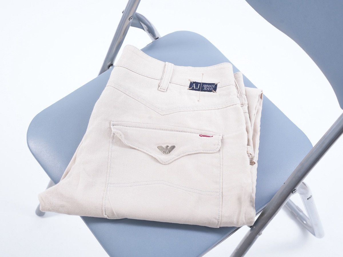 Armani Armani 1990s vintage linen baggy pants Size US 34 / EU 50 - 1 Thumbnail