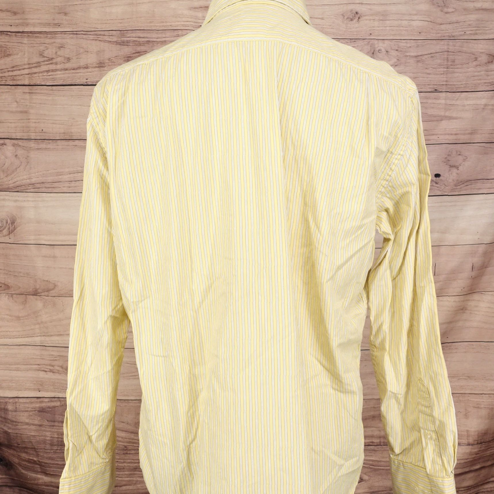 Gap VINTAGE Gap Men's Long Sleeve Yellow Striped Button-Down Shirt Business Casual 80s Style Large Size US L / EU 52-54 / 3 - 4 Thumbnail