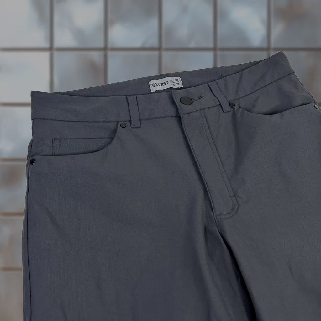 Vintage VRST 30 x 32 Regular Fit Limitless 5 Pocket Pant Gray Flat Front Poly Blend Size US 30 / EU 46 - 1 Thumbnail