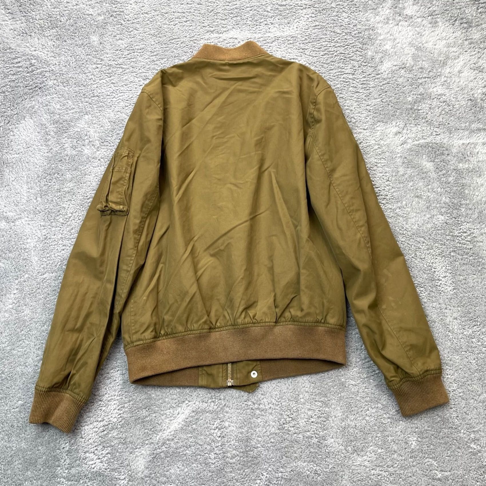 J.Crew J.CREW Jacket Mens Small Green Bomber Coat Cotton Pockets Long Sleeve Full Zip Size US S / EU 44-46 / 1 - 5 Thumbnail
