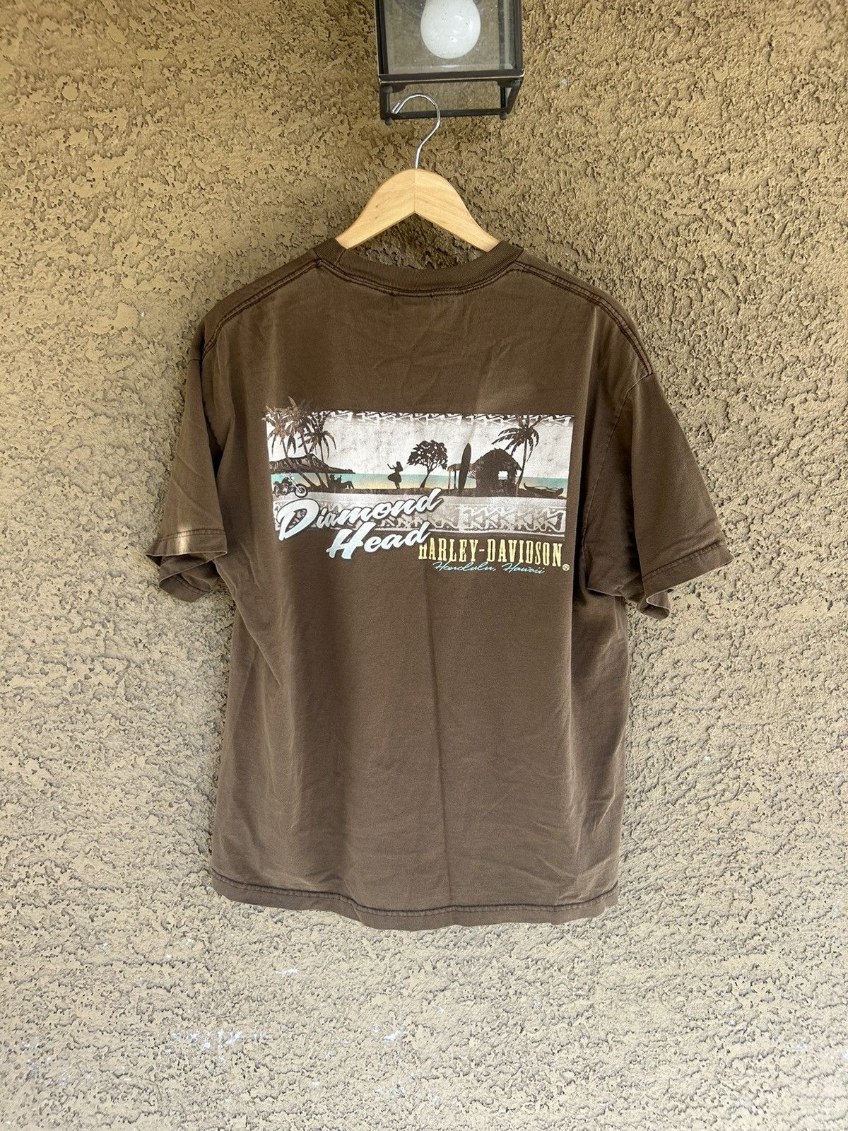 Harley Davidson × Vintage Brown Harley Davidson Diamond Head tee Size US L / EU 52-54 / 3 - 3 Thumbnail