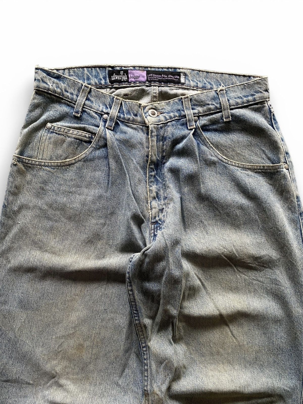 Levi's Vintage 90’s Distressed Baggy Levis Silvertab Blue jeans Size US 33 - 3 Thumbnail