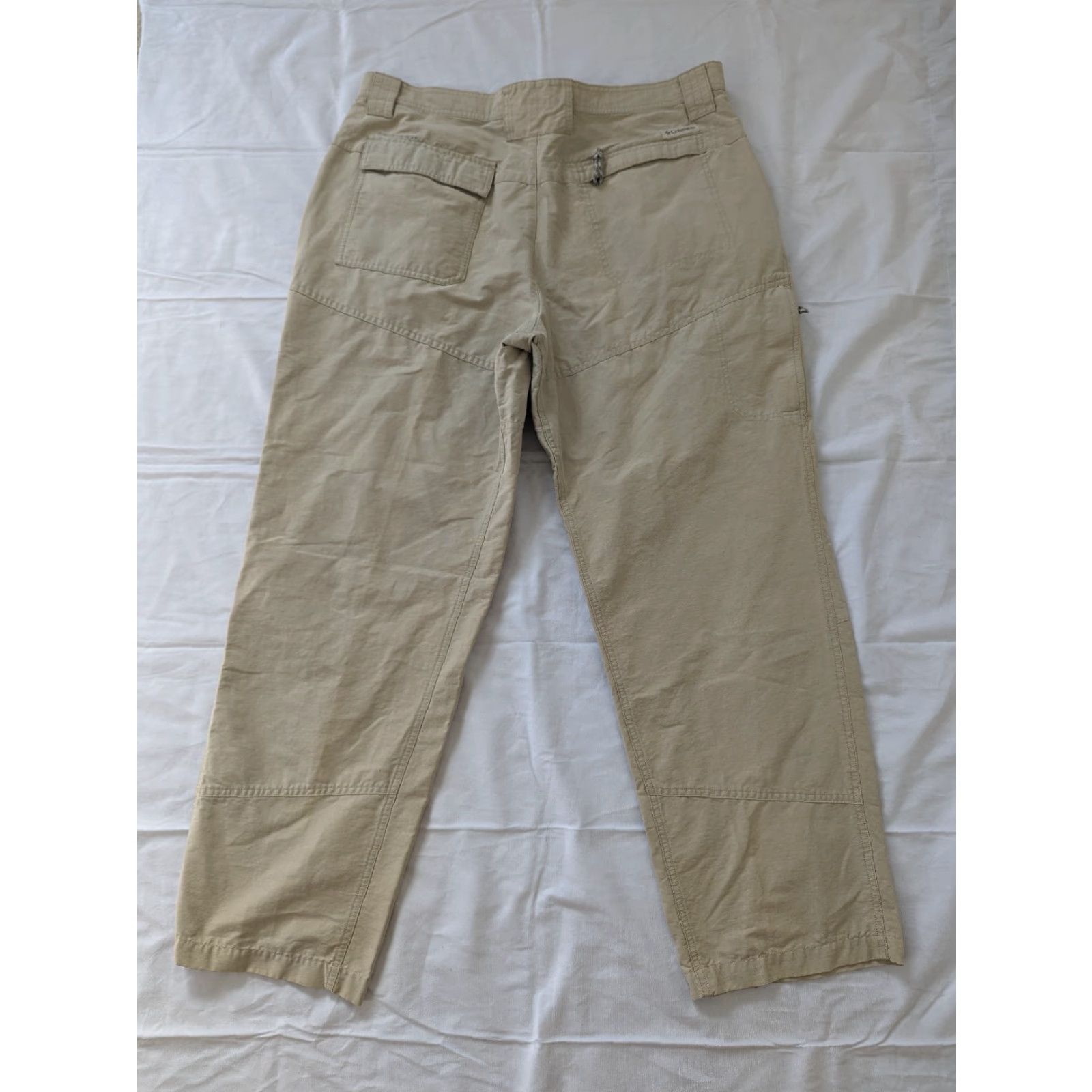 Vintage Columbia Pants Men Khaki Utility Straight Outdoor Chino 38 x 30 Cotton Nylon 100% Cotton Beige P3M Size US 38 / EU 54 - 2 Thumbnail