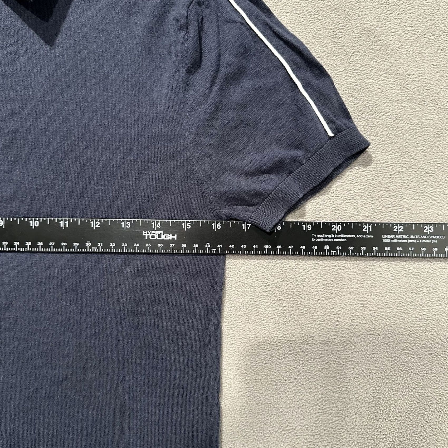 Vintage Ron Dorff Polo Shirt Mens Small Navy Blue 100% Cotton Knit RD Tennis EUC Size US S / EU 44-46 / 1 - 6 Thumbnail
