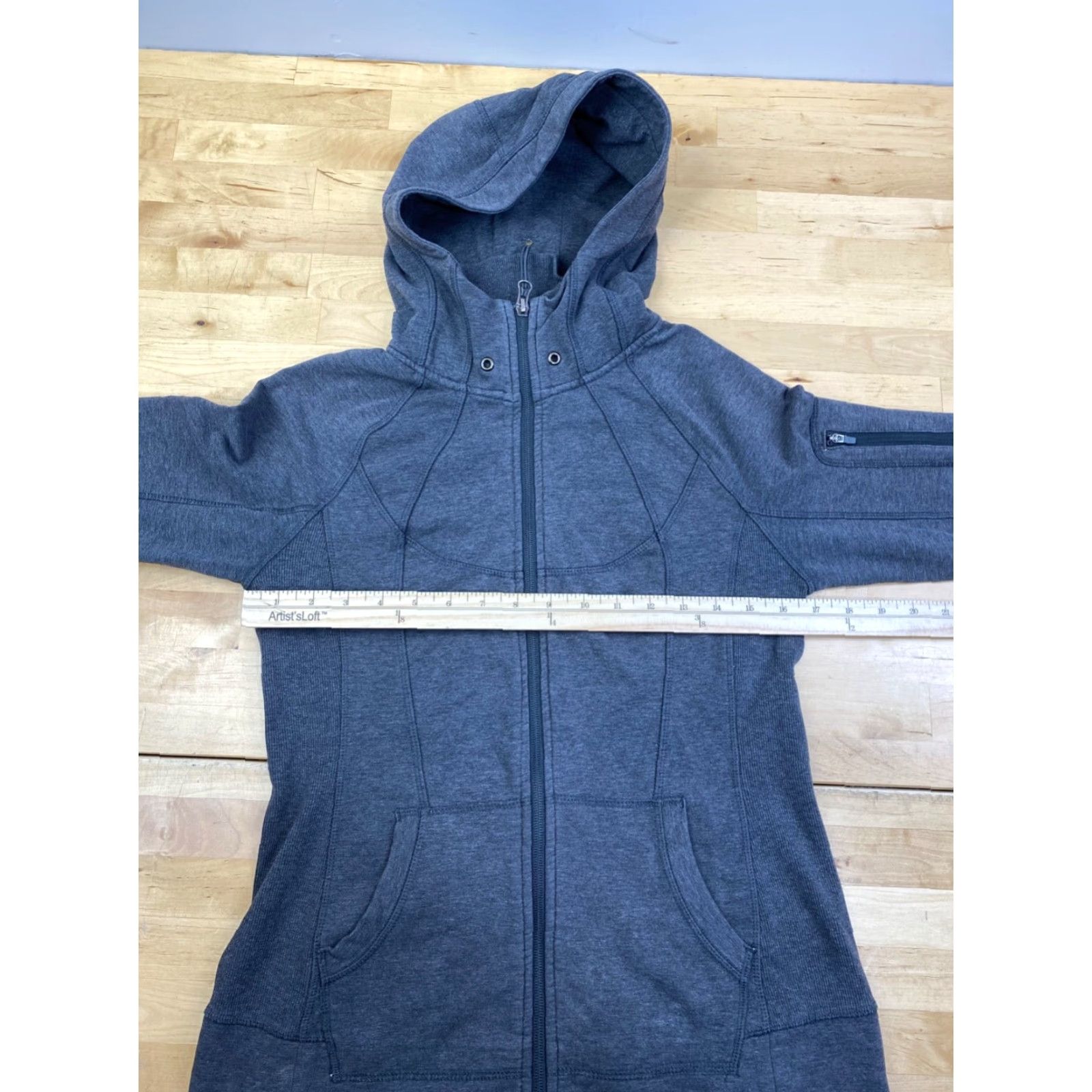 Athleta Athleta Jacket Womens M Gray Full Zip Hooded Pockets Activewear Casual 10622 Size M / US 6-8 / IT 42-44 - 5 Thumbnail