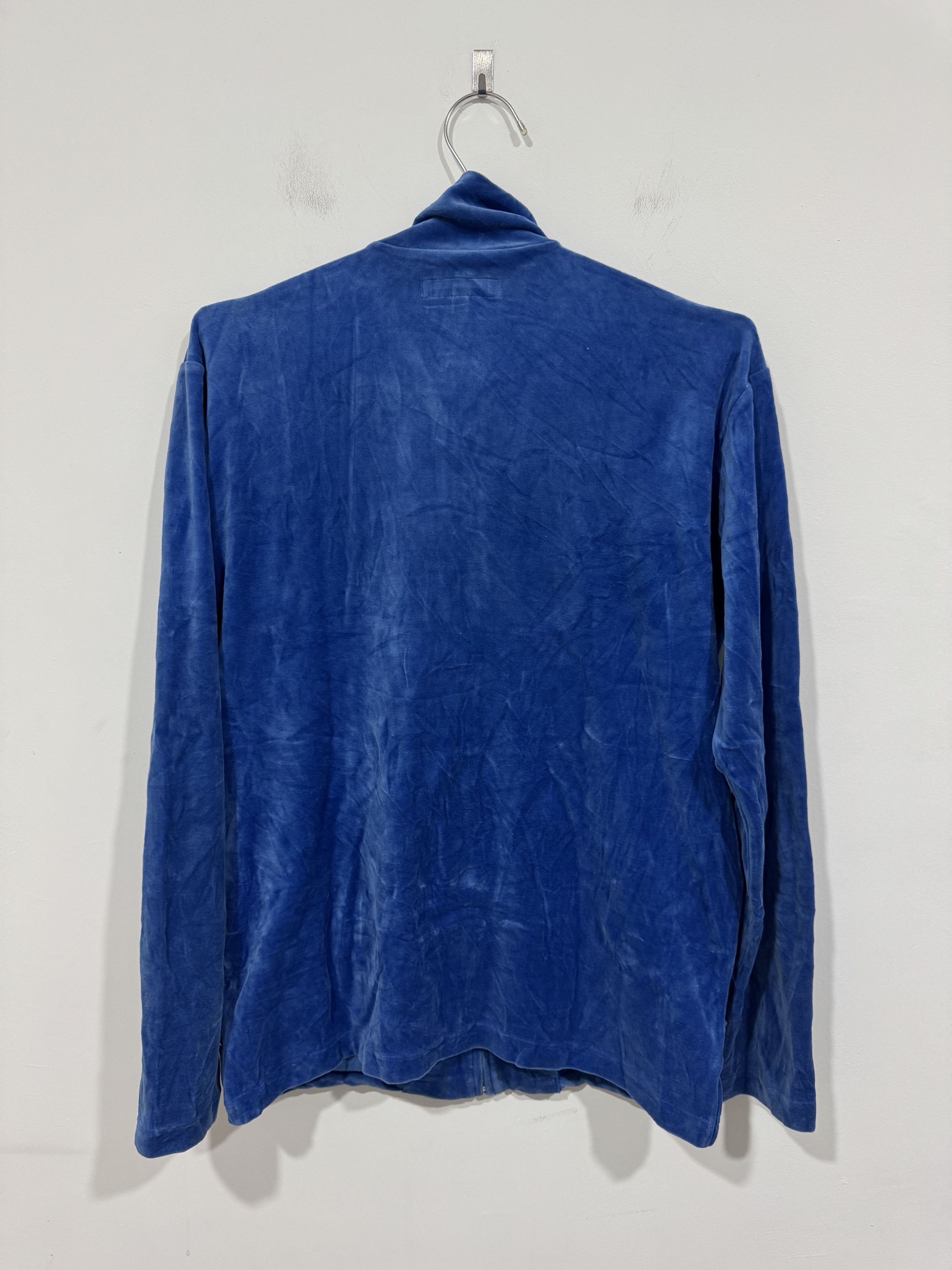 Katharine Hamnett London Hamnett Velvet Blue Tracktop Size US L / EU 52-54 / 3 - 5 Thumbnail