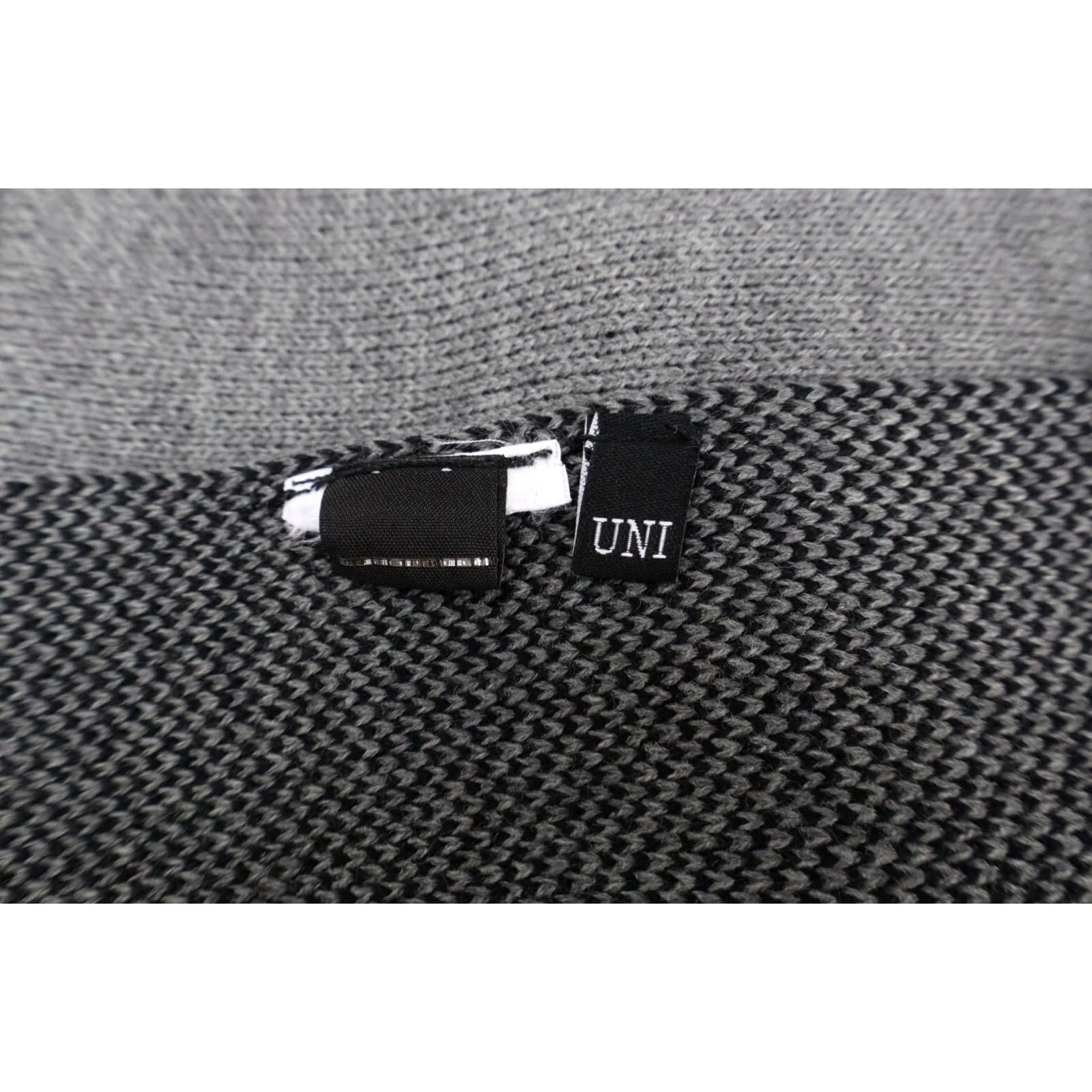 Diesel DIESEL Scarf Men ONE SIZE Grey Logo Rib Knitted Rectangle Muffler Size ONE SIZE - 7 Thumbnail