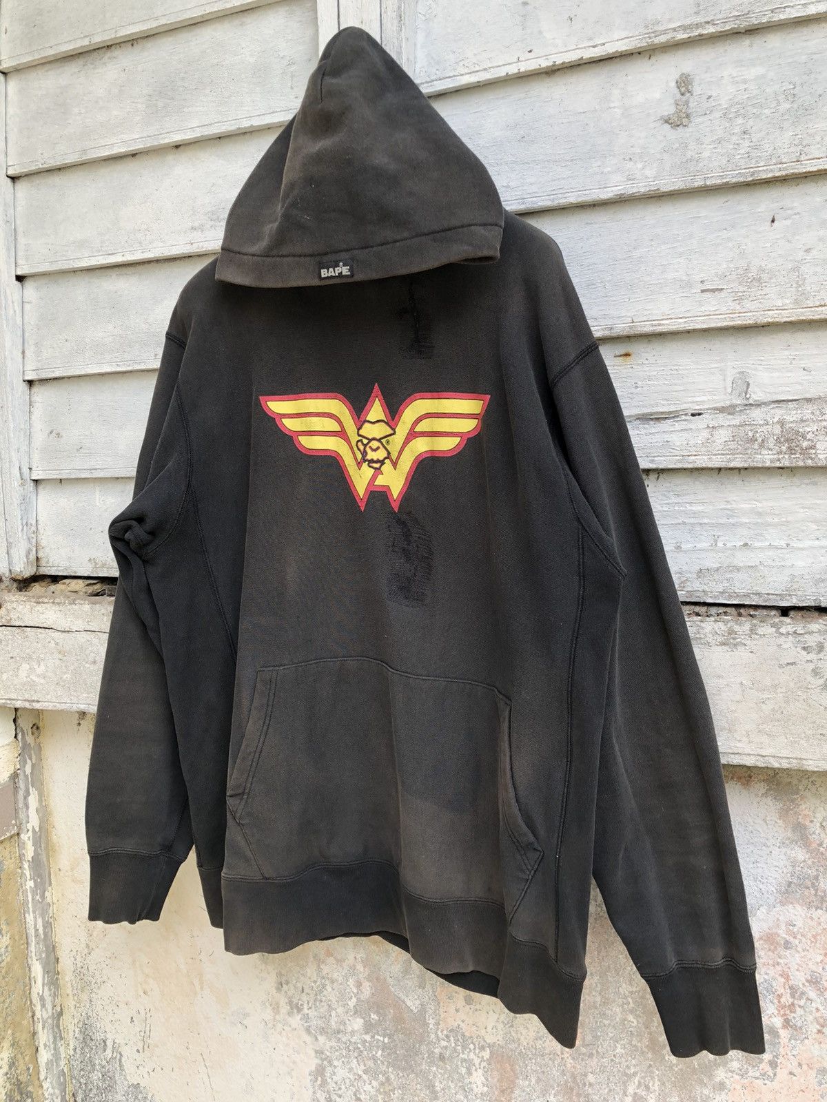 Bape Vintage Distressed Bape Sun Faded Hoodie Pullover Size US L / EU 52-54 / 3 - 2 Thumbnail