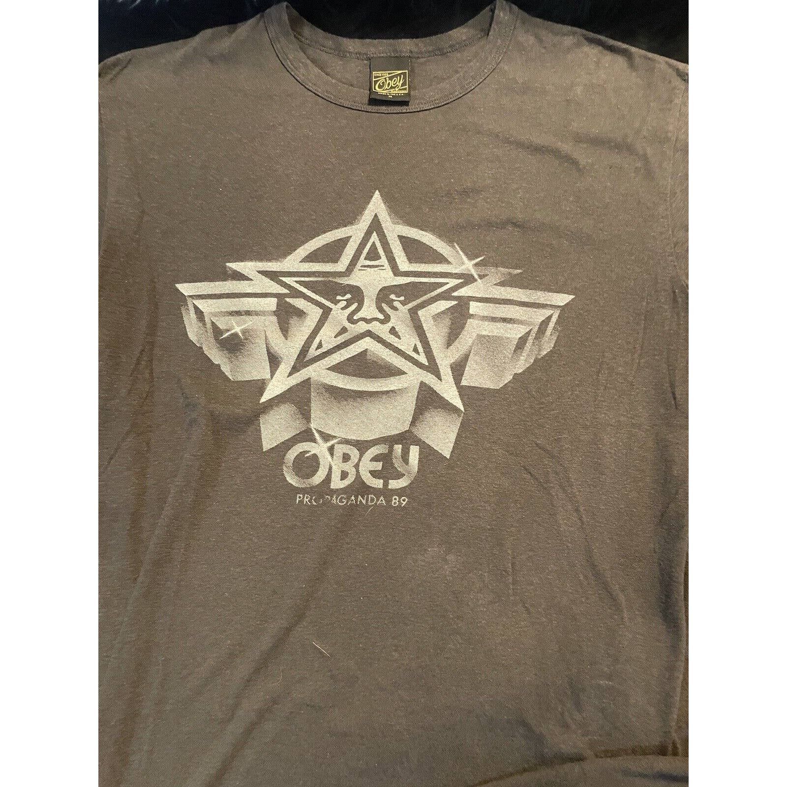 Obey Vintage Obey T-shirt Small Andre Shepard Black MADE IN USA Size US M / EU 48-50 / 2 - 2 Thumbnail