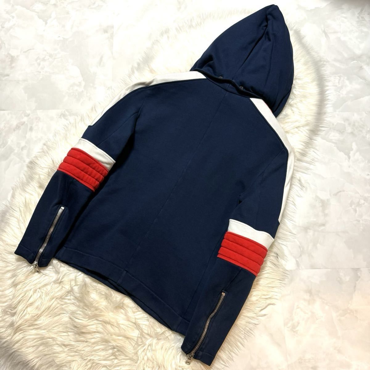 Balmain Balmain Homme Emblem Patch Biker Sweat Jacket Hoodie Size US S / EU 44-46 / 1 - 9 Thumbnail