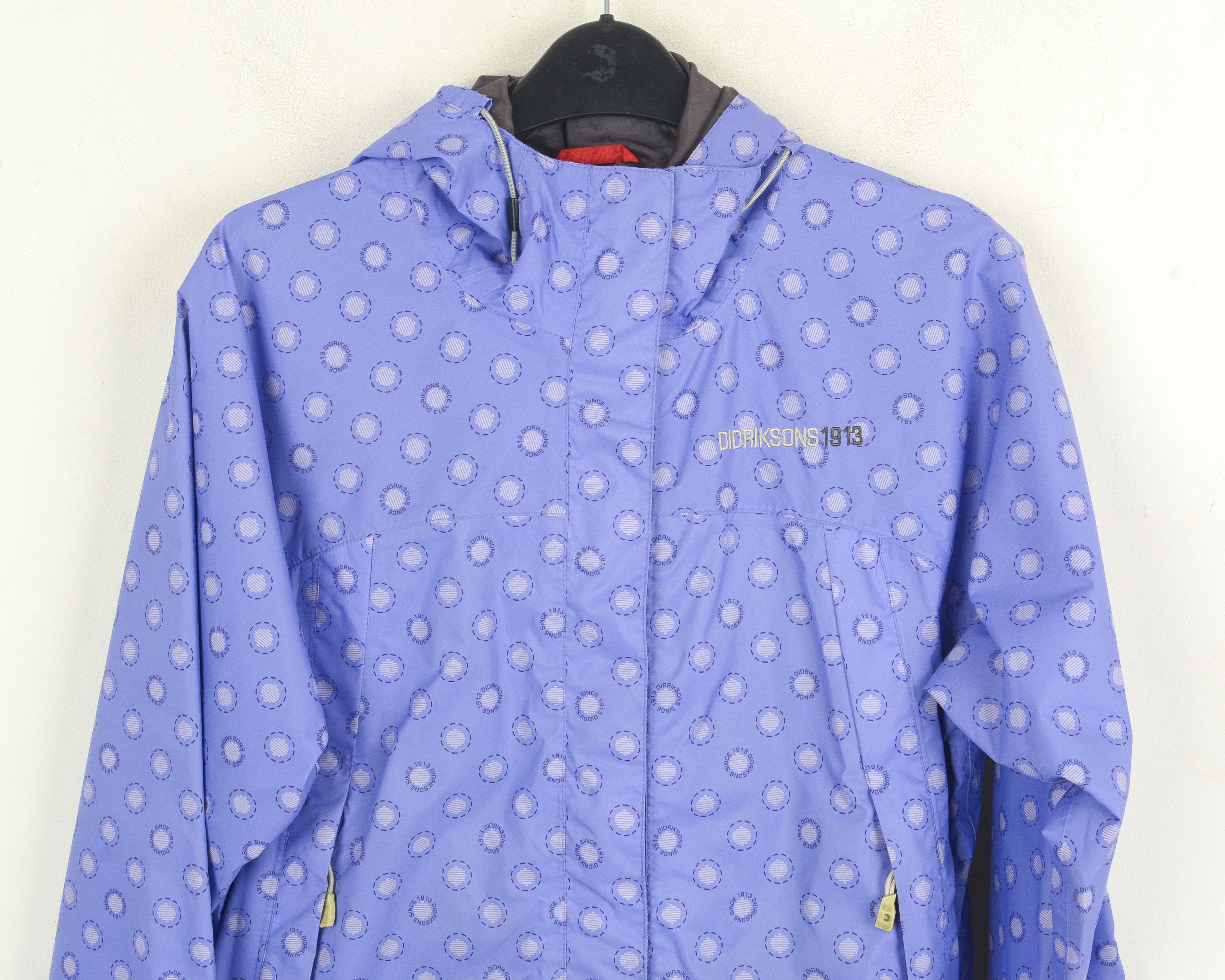 Designer DIDRIKSONS Storm System S Windbreaker Jacket Coat Dot Purple Size S / US 4 / IT 40 - 2 Thumbnail