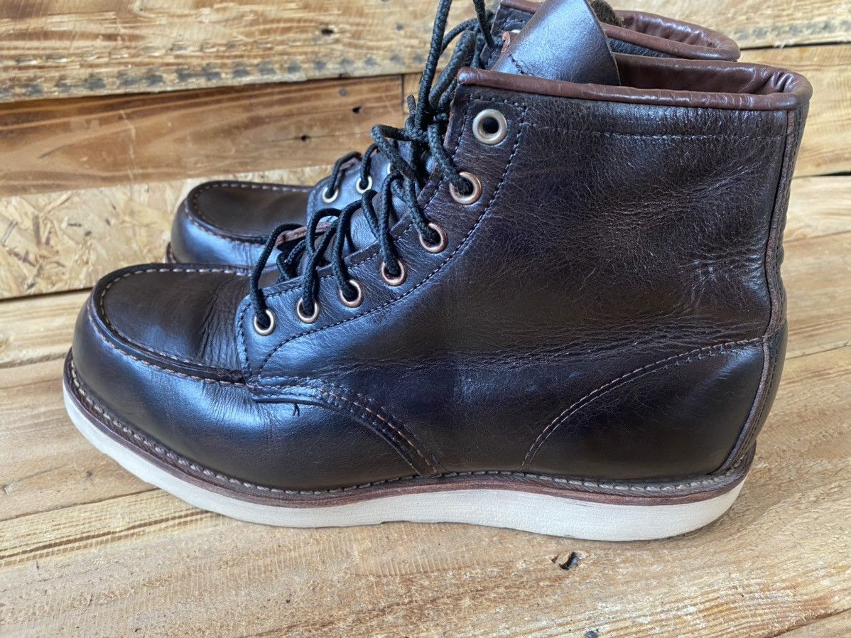 Red Wing Redwing moc-toe charcoal rough boots sz 9E /42 Size US 9 / EU 42 - 7 Thumbnail