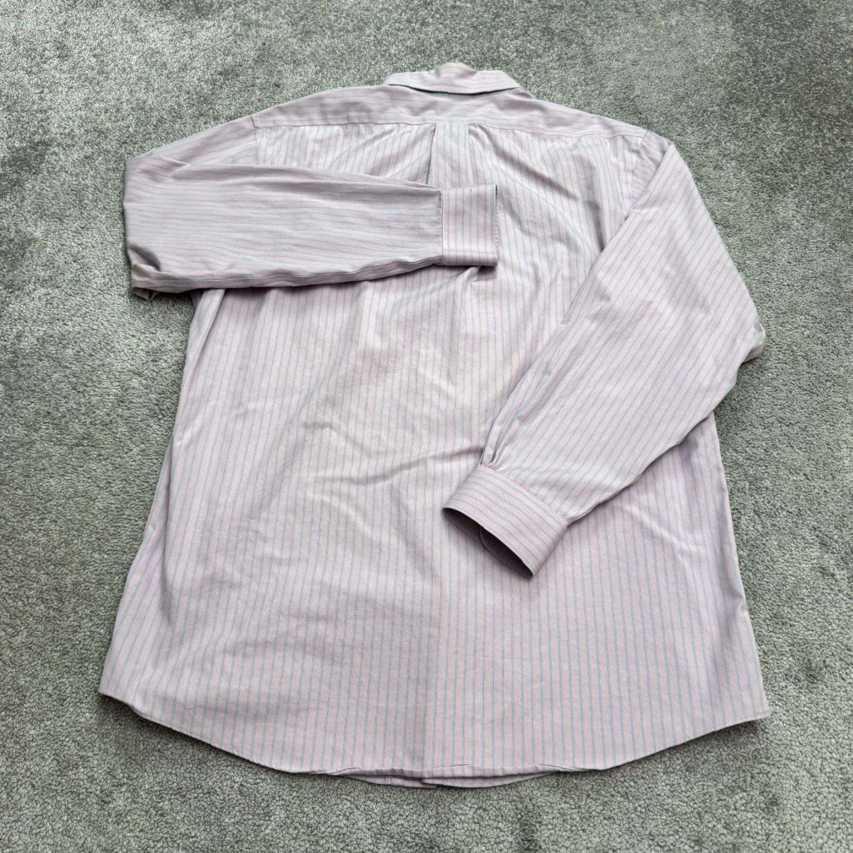 Brooks Brothers VINTAGE Brooks Brothers Dress Shirt Men 16.5 34 Pink Striped Cotton Blend Classic Shirt Size 46R - 2 Thumbnail