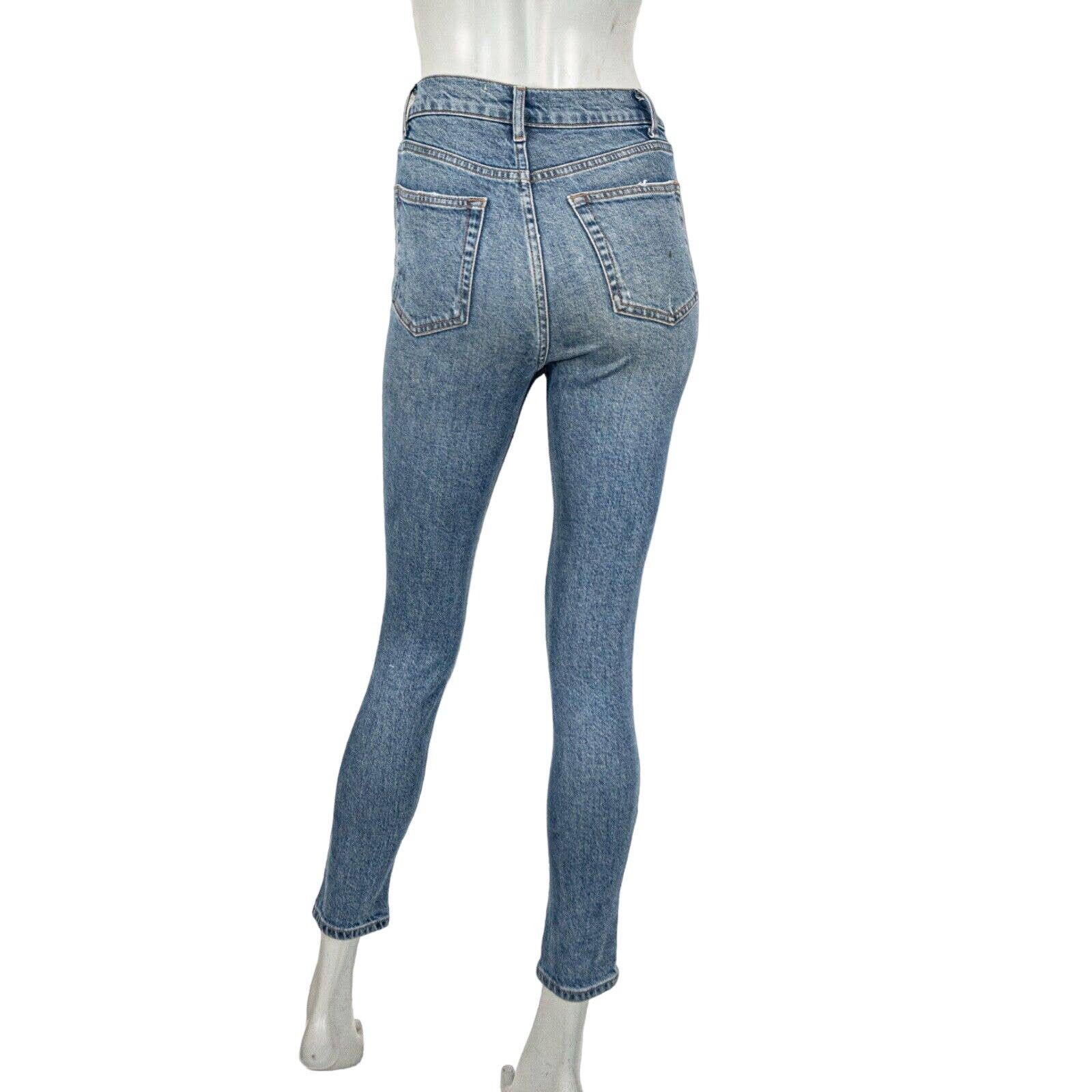 Reformation REFORMATION High Rise Skinny Cropped Jeans in Blue Size 24" / US 00 / IT 34 - 2 Thumbnail