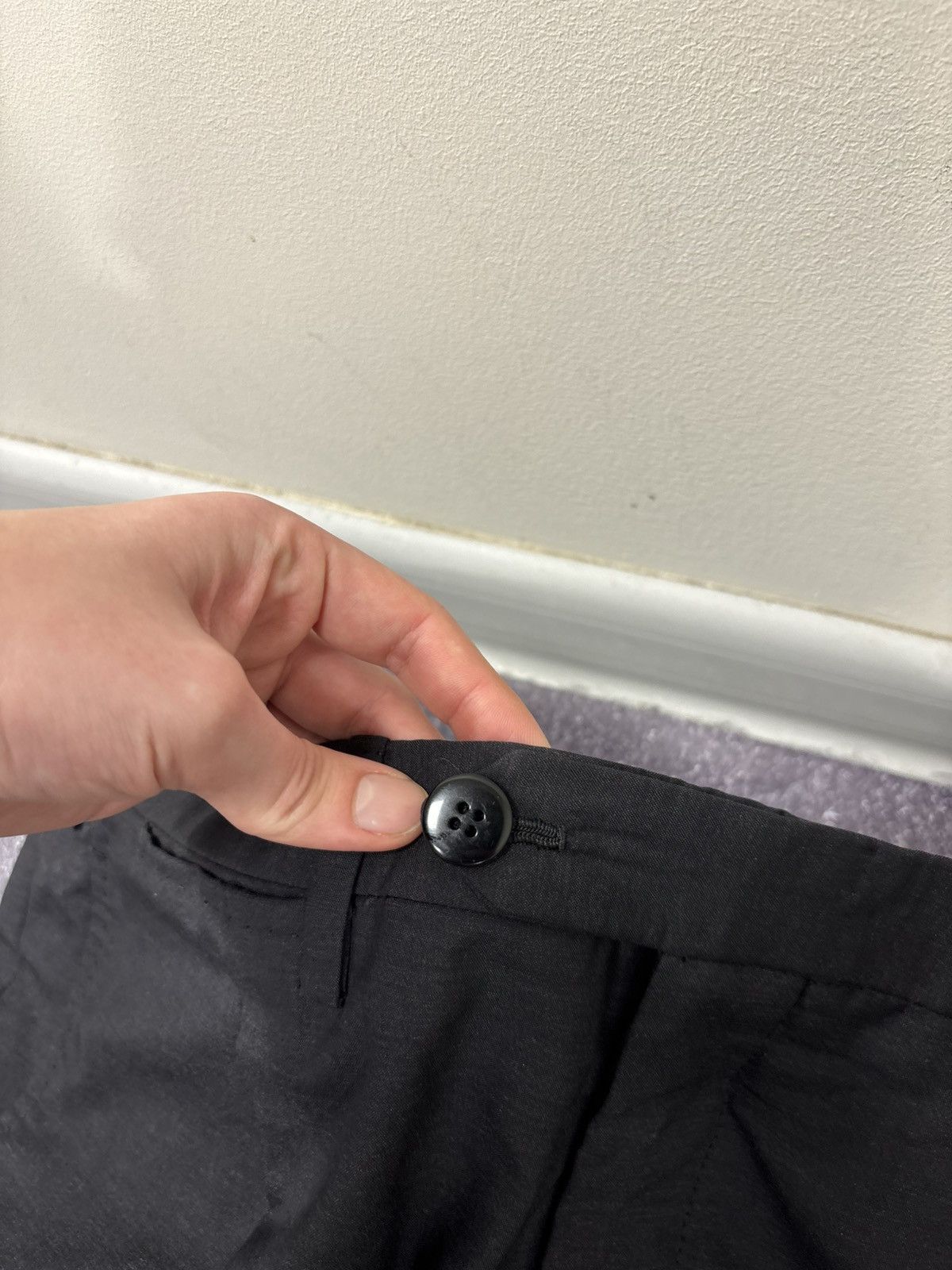 Kiton Kiton Napoli Vintage Dark Gray Flat Front Wool Dress Pants Size US 38 / EU 54 - 6 Thumbnail