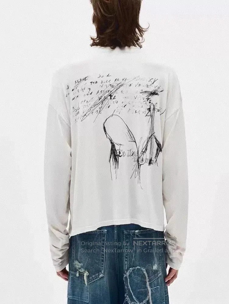 Ann Demeulemeester Ann Demeulemeester Sketchbook Boxy Long Sleeve T. Size M / US 6-8 / IT 42-44 - 3 Thumbnail