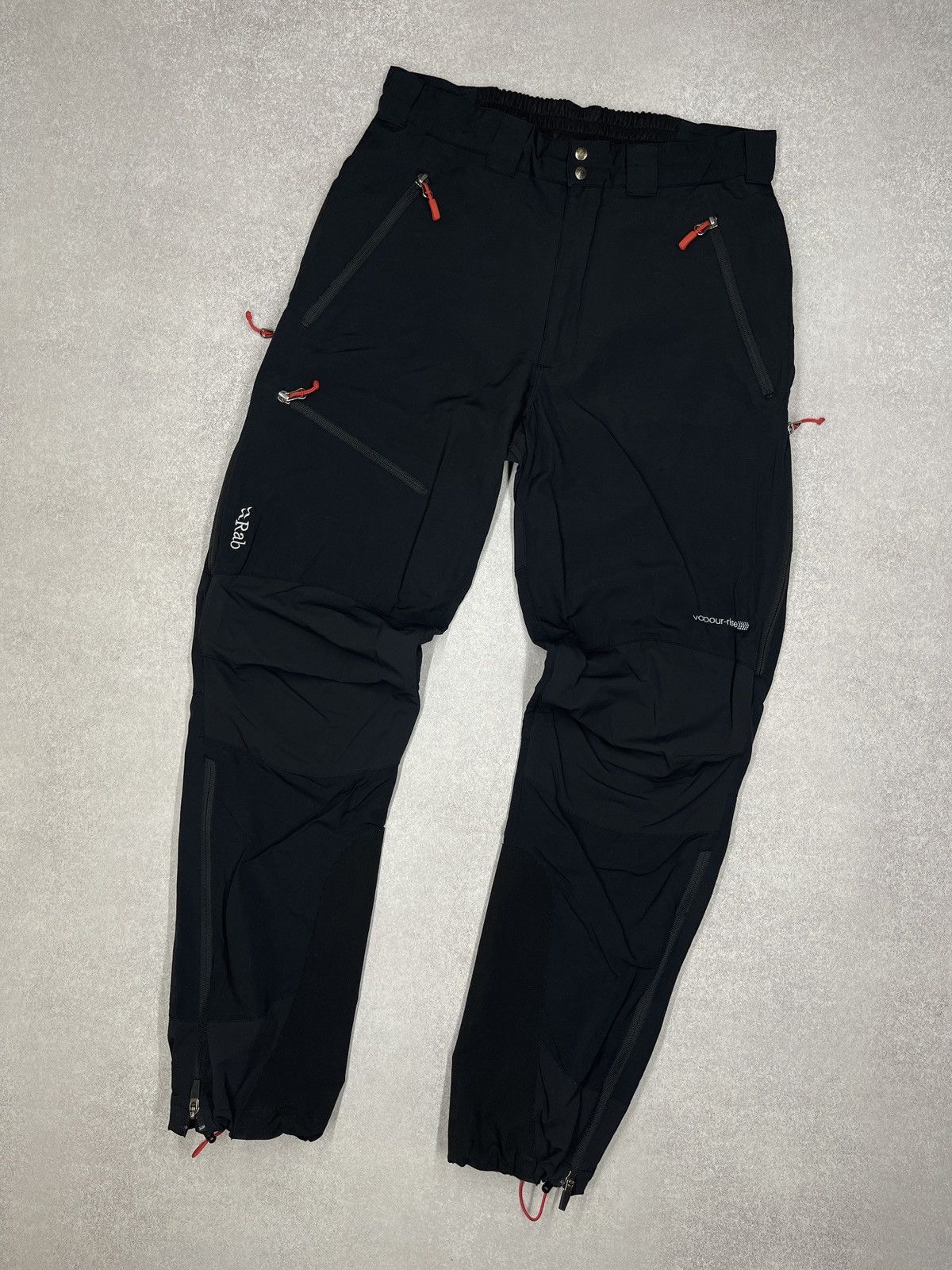 Mens Rab Vapour Rise Guide Pants Outdoor Black/Grey Gorpcore