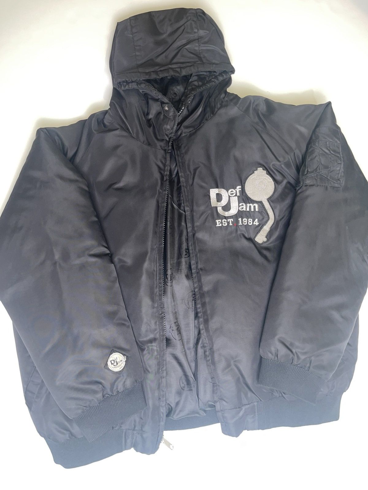 Other VTG Def Jam University Hooded Puffer Bomber Jacket Size US XXL / EU 58 / 5 - 1 Thumbnail