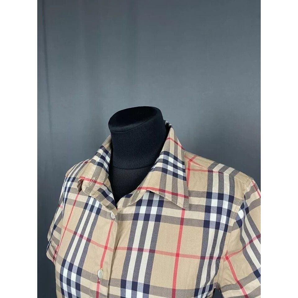 Burberry Burberry Nova Check Women's Beige Shortsleeve Shirt Size S Size S / US 4 / IT 40 - 4 Thumbnail