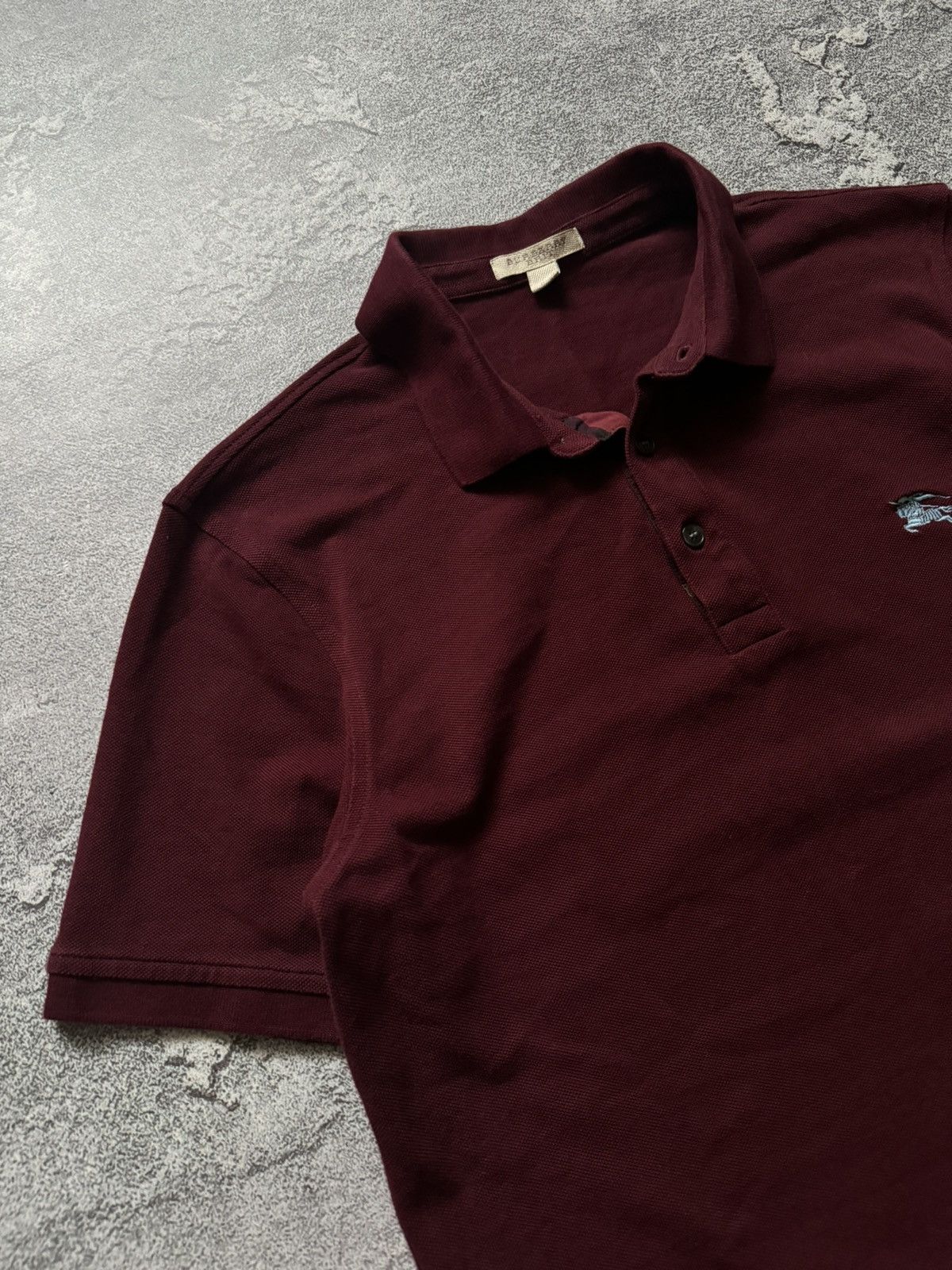 Burberry × Designer Burberry Brit M polo button up tee T-shirt burgundy MAN Size US M / EU 48-50 / 2 - 2 Thumbnail